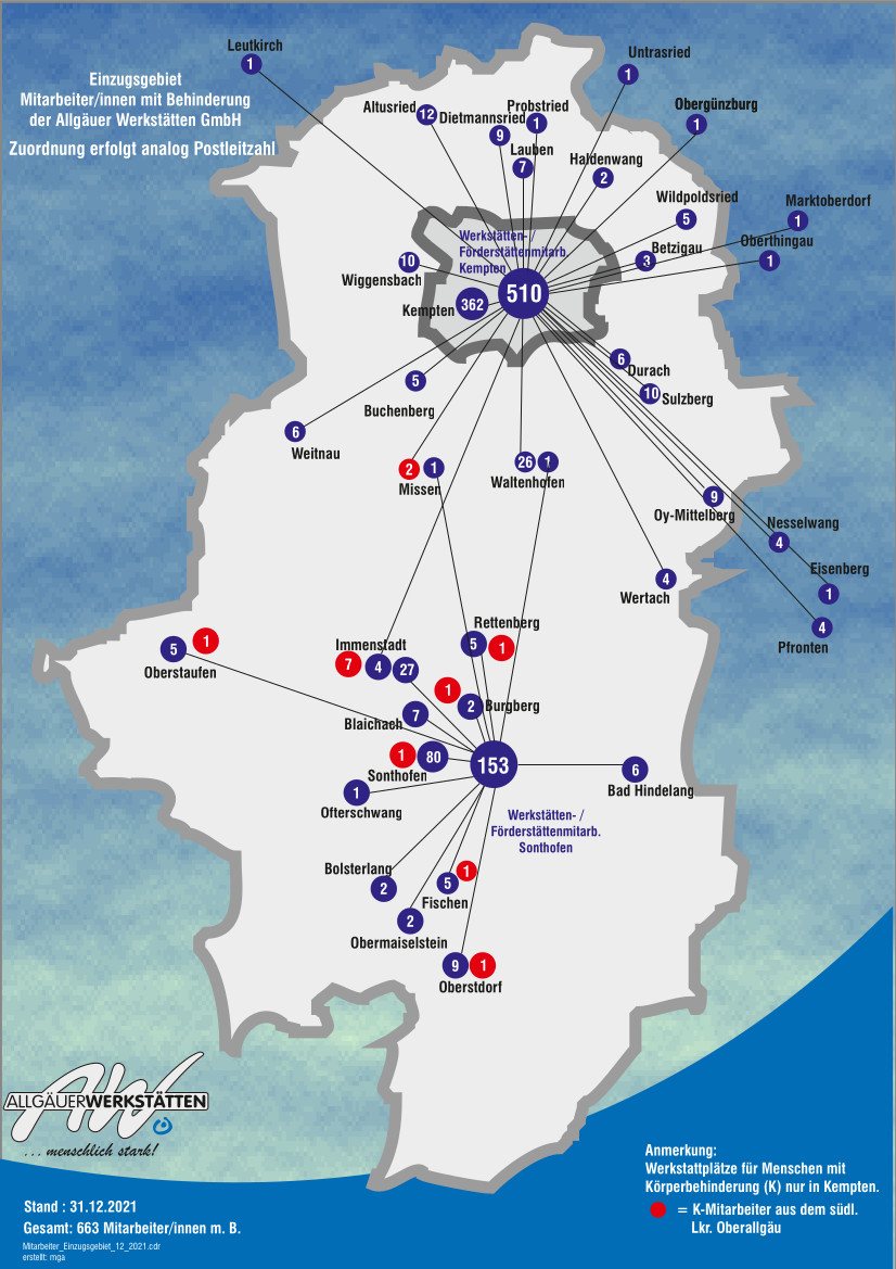 Mitarbeiter Einzugsgebiet
